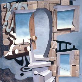 Michael Irrizarypagan: 'Bohio', 1995 Mixed Media, Surrealism. Artist Description:    surreal city building of NYC           ...
