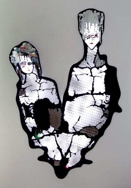 Artist Miri Chais. 'Fresh Paint 5 ' Artwork Image, Created in 2012, Original Mixed Media. #art #artist