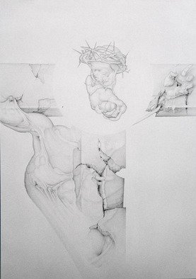 Mirko Sevic: 'stillness, fetus', 2005 Pencil Drawing, Undecided.  stillnes ...