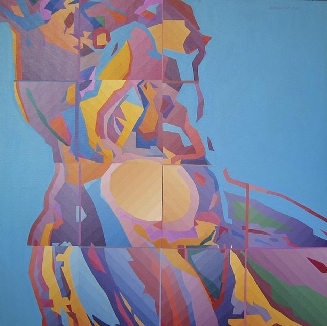 Artist Miodrag Misko Petrovic. 'Aphrodite 2' Artwork Image, Created in 2005, Original Mosaic. #art #artist