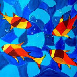 Joy Fish Abstract By Manjiri Kanvinde