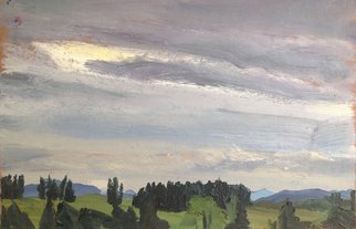 Artist: Michelle Mendez - Title: Danville Storm Approaching over Hills - Medium: Oil Painting - Year: 1992