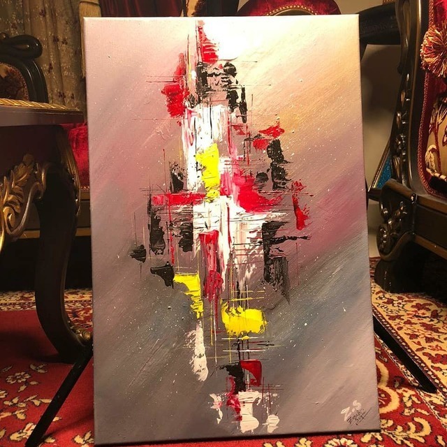 Artist Mohamad Fakir. 'Peace And War' Artwork Image, Created in 2021, Original Painting Acrylic. #art #artist