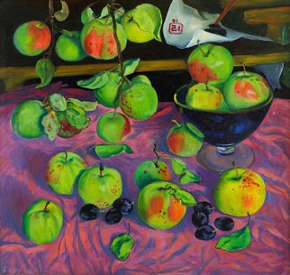 Artist: Moesey Li - Title: Apples - Medium: Oil Painting - Year: 1991