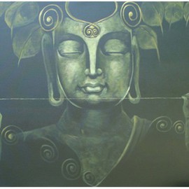 Mopasang Valath: 'meditating budha', 2008 Acrylic Painting, Abstract Figurative. Artist Description:  acrylic on canvas ...