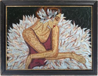 Diana  Donici: 'Balerina', 2012 Mosaic, Romance.       Portrait of a young woman made in mosaic tehnique, with venetian glass tiles.      ...