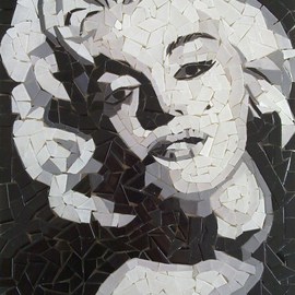 Diana  Donici: 'Marylin', 2011 Mosaic, Famous People. Artist Description:  Portrait of Marylin Monroe in glass mosaic.         ...