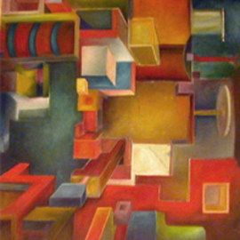 Martha Palacios: 'Jugueteria', 2002 Oil Painting, Humor. 