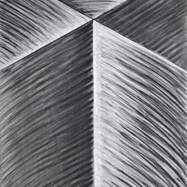 Mircea  Popescu: 'Vertical III', 2014 Charcoal Drawing, Abstract. Artist Description:                    Abstract, Postmodern, Minimalism,            Postmodern, Minimalism, Mixed media               Wood and plaster                ...
