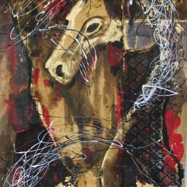 Manolo Roldan Humpierres: 'CABALLOS DE MANDO ', 2011 Other Painting, Figurative. Artist Description:      COLECCION 2011 CABALLOS PINTADOS SOBRE GOBELLINO EN TECNICA MIXTA     ...