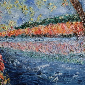 Jim Relyea: 'Landscape 3', 2016 Oil Painting, Landscape. Artist Description:  Clark Reservation ...