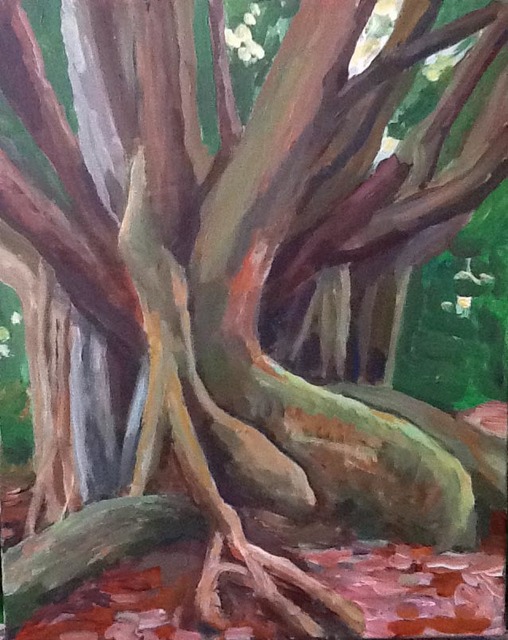 Artist Philip Riley. 'Banyan Tree' Artwork Image, Created in 2022, Original Painting Acrylic. #art #artist