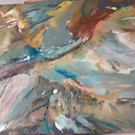 Michael Garr: 'Kamchatka 1', 2015 Oil Painting, Abstract Landscape. Artist Description:       From above. ...