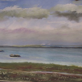 Michael Garr: 'Wickford beach Quonset on the bay', 2013 Pastel, Marine. Artist Description:   Available through the 