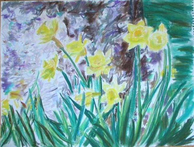 Artist Michael Garr. 'Breezy Daffodils' Artwork Image, Created in 2006, Original Other. #art #artist