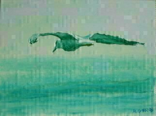 Michael Garr: 'gull over the sea', 2008 Pastel, Marine.  Available only as signed prints ...
