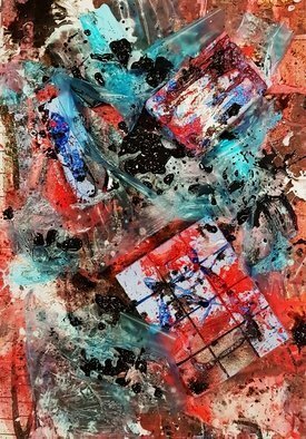 Dr. Muberra Bulbul: 'starting', 2018 Other Painting, Abstract. Mix technical on canvas, acrylic, verious materials...