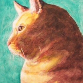 Thom Green: 'Polo', 2010 Acrylic Painting, Cats. Artist Description:   