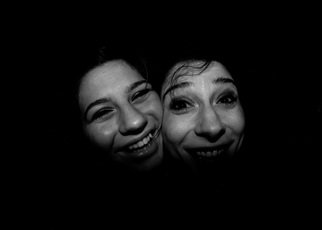 Maciej Wysocki: 'mom and daughter', 2014 Black and White Photograph, Portrait. mom, dayghter, smile, love, fun...