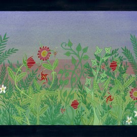 Teresa Sherwin: 'Flowers', 2001 Gouache Drawing, Botanical. Artist Description:   Gouache on Fabriano Uno  140 lb. paper.                 ...