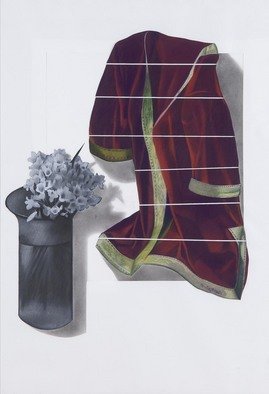 Nahid Davarpanah: 'presence', 2002 Pastel, Figurative. 