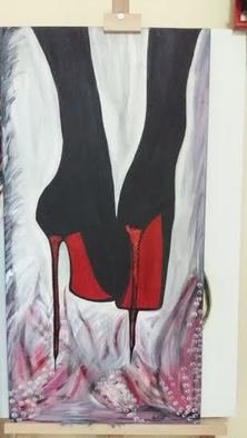 Artist: Nancy Saade - Title: Behind heels - Medium: Acrylic Painting - Year: 2016