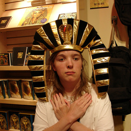 Nancy Bechtol: 'Like an Egyptian', 2006 Other Photography, Humor. Artist Description:  Visiting the King Tut show at the Field Museum, family fun at the store for Tut items. ...