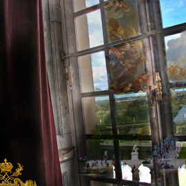 Nancy Bechtol: 'VersailleWindowTimeView', 2009 Other Photography, Abstract Landscape. Artist Description:  View from the window of the Palace of Versailles, France, and also my mind's eye ...