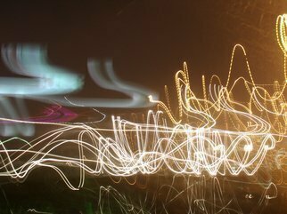 Nancy Bechtol: 'light ride vibe6', 2008 Color Photograph, Abstract.  light ride series. 2008expressway night rides with light motion studiesvarious sizes available upon request includes canvas print or matte/ photo archival to 2x3 ft approxthis price is for approx 8x10