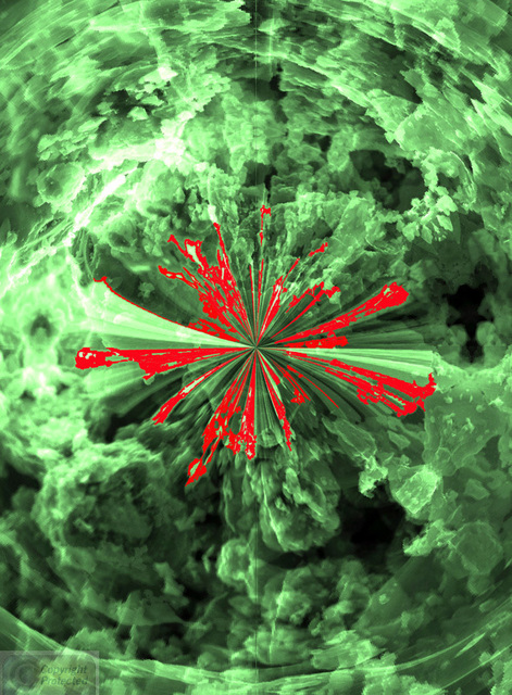 Cris Orfescu  'Nano Fireworks', created in 2011, Original Mixed Media.