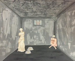 Zaina Shimi: 'Jail', 2015 Paper, Surrealism. 