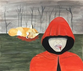 Zaina Shimi: 'Laila and the Fox', 2015 Paper, Surrealism. 