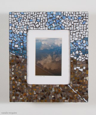 Natalie Mcguire: 'clouded reflections', 2016 Mosaic, Scenic. mosaic, photograph, natalie mcguire, water, clouds, sand, blue, beige...