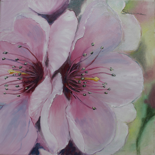 Shanina Nataliia  'Beautiful Spring Flowers', created in 2016, Original Painting Oil.
