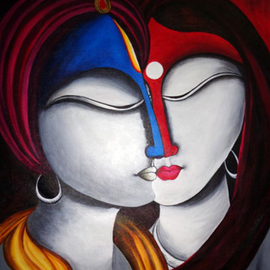 Neeraj Parswal: 'Spiritual Fusion  Artwork Sold', 2014 Acrylic Painting, Inspirational. Artist Description:  Original and hand crafted acrylic painting on canvas. The artwork is unframed and nicely created with high quality materials. The title and theme denotes the difference between true love and mere passion. . . . . . the true love is above all the materialistic things and thoughts. The real love is a ...