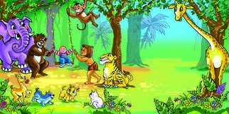Rajendra Newaskar: 'jungle book', 2005 Illustration, Children. 