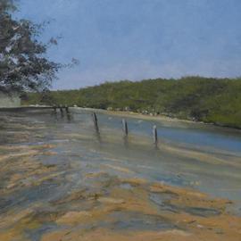 Terry Dower: 'Patonga creek,Morning', 2013 Oil Painting, Seascape. Artist Description:   Oil on canvas             ...