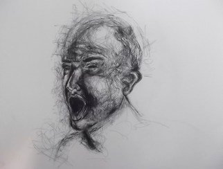 Nicole Pereira: 'The Scream', 2013 Pen Drawing, Figurative.      