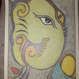 Nidhi Takur: 'pencil sketch', 2016 Pencil Drawing, Hindu. Artist Description: God Ganesha...