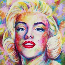 Iryna Fedarava: 'Marilyn Monroe', 2023 Acrylic Painting, Portrait. Artist Description: Marilyn Monroe is an American film actress, singer and model, a sex symbol of the 1950s.  She is one of the most iconic images of American cinema and the entire world culture.  ...