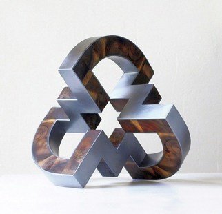 Nikolaus Weiler: 'before the election', 2017 Wood Sculpture, Abstract. steel on woodshe can change her expression by turning her in different positionsmotion dynamic change...