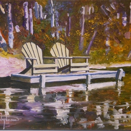 William Christopherson: 'Adirondacks Oil Heart Lake Christopherson', 2013 Oil Painting, Landscape. Artist Description:  Title High Peaks Chairs11 x 14 Pallet knife Original oil. Completed broad stroke impressionist technique. This is NOT a print. Acquiring a print is nice - butowning the original is powerful. Take a shot. This is an exceptional addition to any wall. Artists capture of the ADK high peaks ...