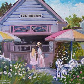 William Christopherson: 'Sackets Harbor Ice Cream Oil Original', 2008 Oil Painting, Floral. Artist Description:  Original oil artwork by New York artist William Christopherson titled Sackets Ice Cream. A Plein- Air original by the artist - summer 2008. Painting wraps around canvas stretched sides, for non- frame display. 11x14 frame ready. Shipped rigid flat, securely packaged 2- day USPS. 7- day return full refund. ...