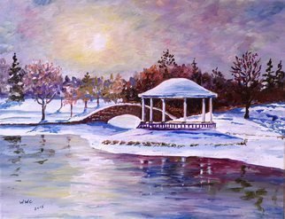 Artist: William Christopherson - Title: Syracuse Onondaga Park Winter Oil Canvas - Medium: Oil Painting - Year: 2015