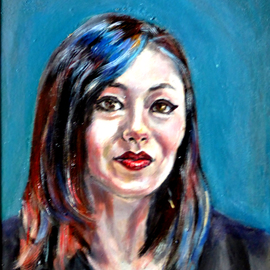 Renuka Pillai: 'Lauren', 2018 Oil Painting, Beauty. Artist Description: portrait of a lady, beautiful...