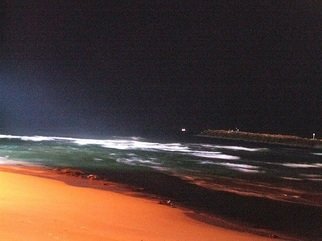 Orly Droval: 'sea', 2011 Color Photograph, Abstract Landscape.  sea night  ...