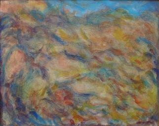 Ron Ogle: 'Abstract Renoir Landscape', 1997 Oil Painting, Abstract. 