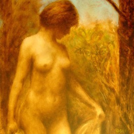 Ron Ogle: 'NUDE IN LANDSCAPE', 2006 Oil Painting, nudes. Artist Description:  Oil on panel. Based on a 1930' s black and white photograph by Paul  Outerbridge. ...