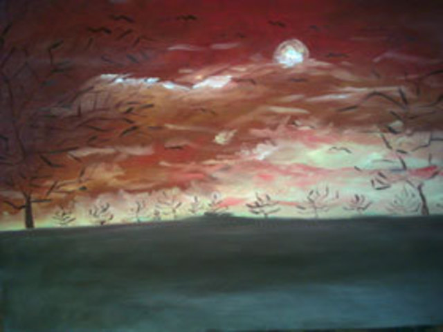 Artist Olaoluwa Smith. 'Sunset In Africa' Artwork Image, Created in 2006, Original Drawing Pencil. #art #artist