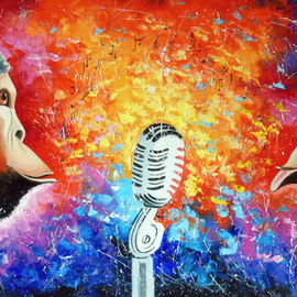 Olha Darchuk: 'song of monkeys music lovers', 2020 Oil Painting, Animals. Artist Description: Song of monkeys music lovers on canvas, without frame as the edges are painted, 100  handmade spatula and high- quality oil, for the interior or for a gift. Decorate your interior and make you and your family happy for a long time. Ready to hang. ...